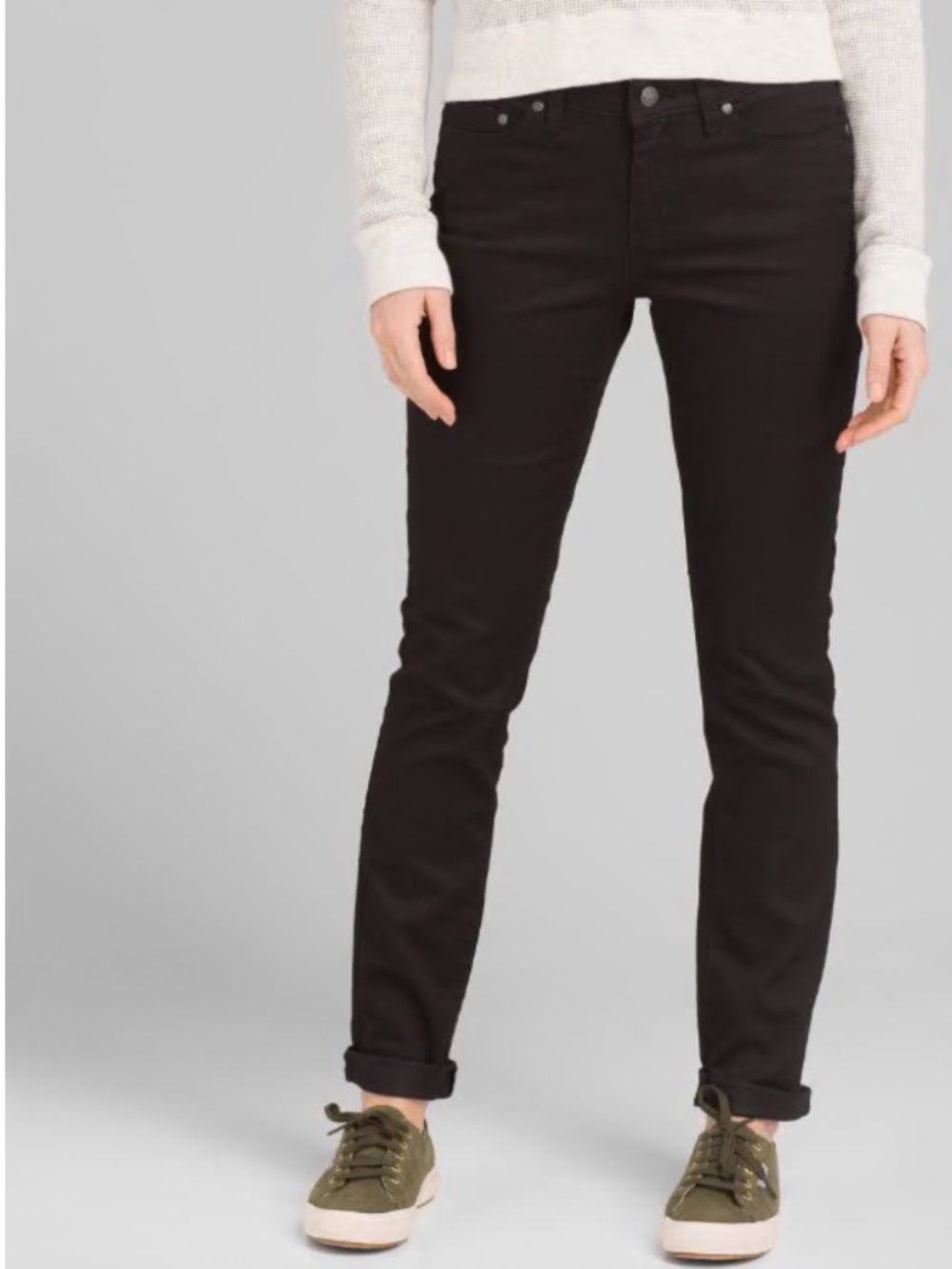Prana Kayla Jean Short Inseam Womens sz 8/29 Black Out orig $89 NWT